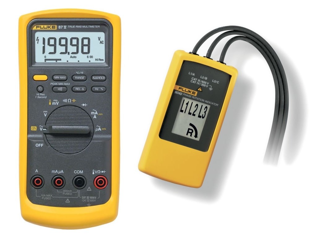 Fluke 87-5 Kit 1 - Fluke 87-5 Digital Multimeter (87-V) and 9040 Phase Rotation