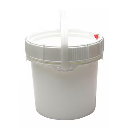 Zoro Select Mng8003-Wl Pail, 3.5 Gal., Plastic Handle, White, W/Lid, Mng8003-Wl