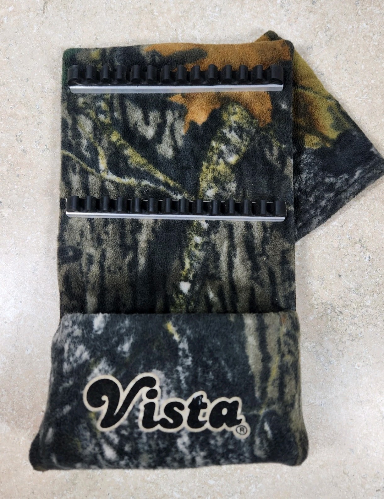Vtg Vista 7 Arrow Side Belt Hip Quiver Mossy Oak Fleece Camo Archery Bow Hunt