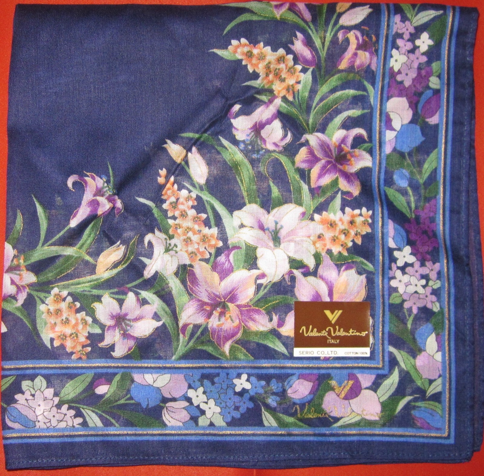 VALENTE VALENTINO *Oriental Lily Handkerchief 43cm /SUZUKO*11