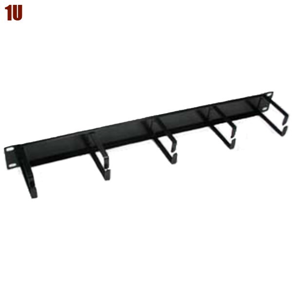 1U 19" 5 Ring Cable Management Panel Bar Horizontal Rack Mount Network Cabinet