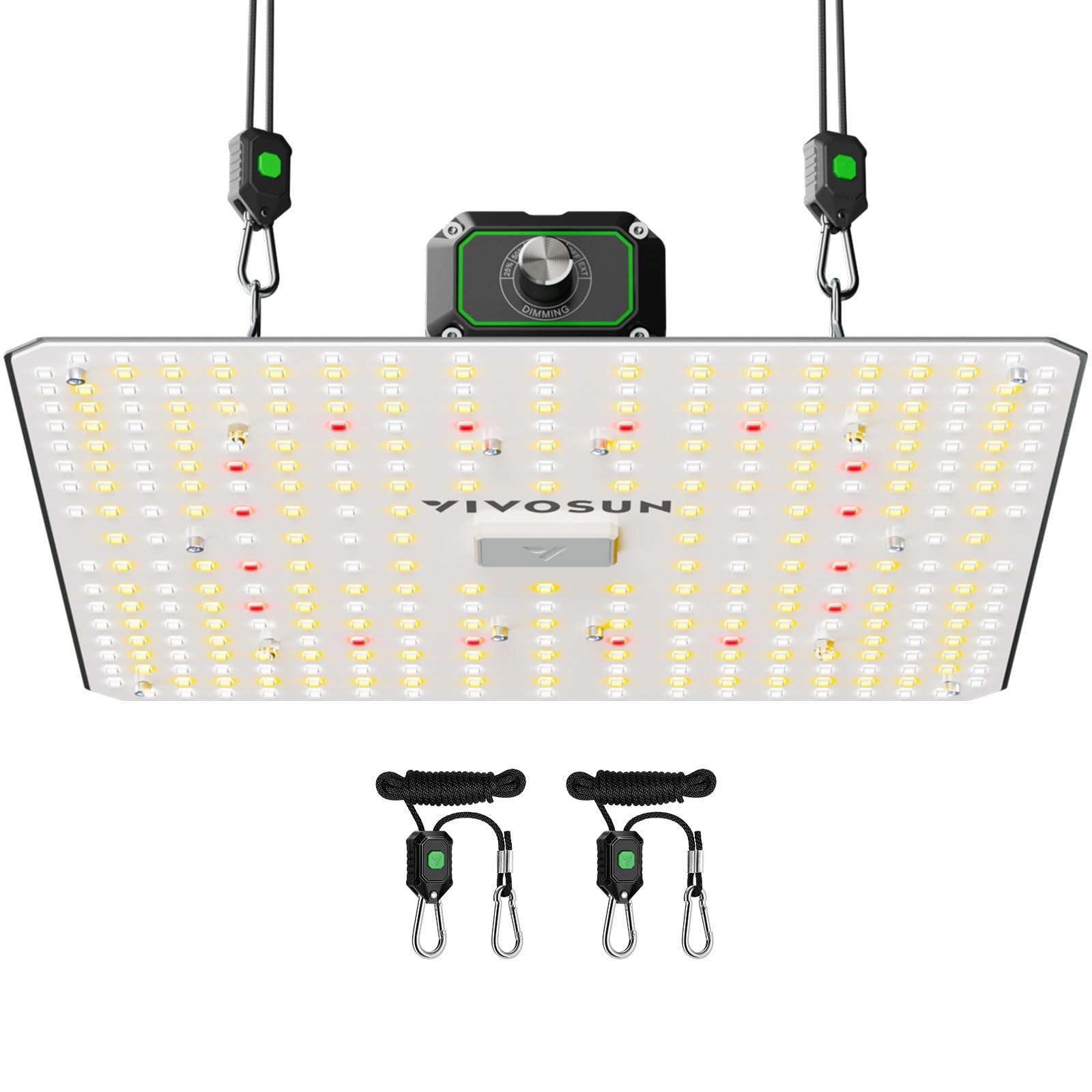 VIVOSUN LumaLight 100W LED Grow Light, Full Spectrum 2x2 100W, Beige, Black
