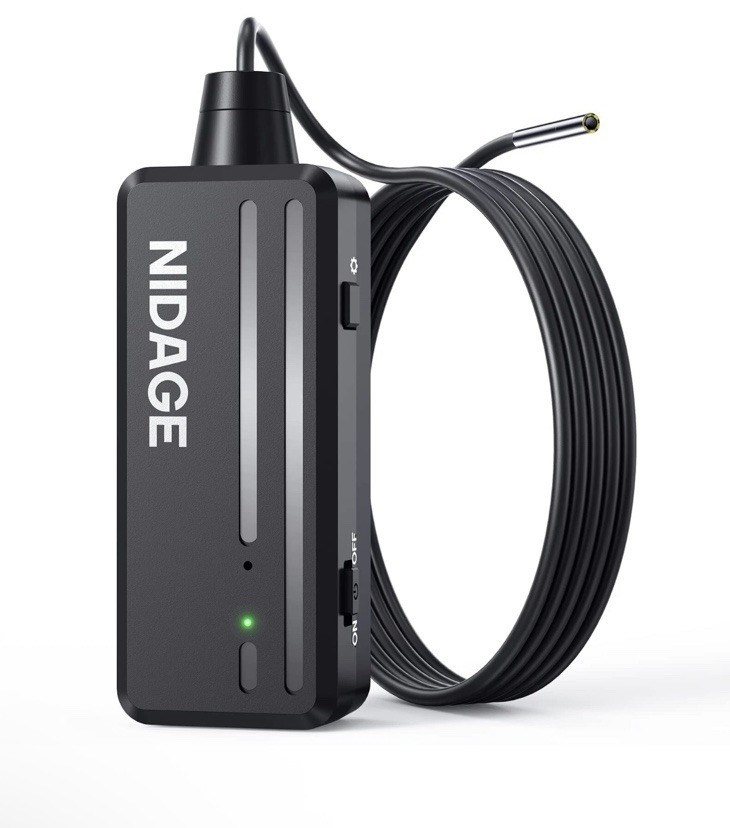 Inspection Camera NIDAGE Wireless Endoscope 2025 Top Tiny WiFi Borescope 3.9m