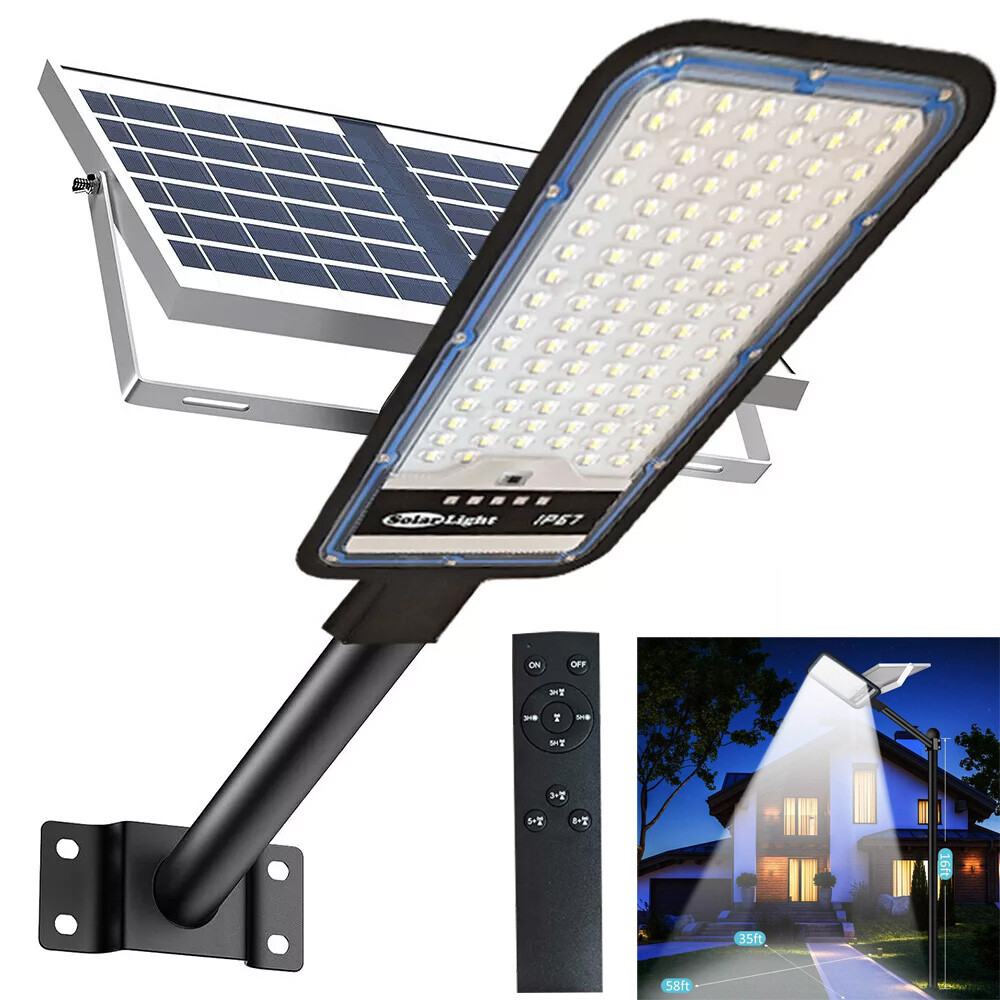 Commercial Solar Street Lights Outdoor Dusk to Dawn Solar High Bright Aluminum