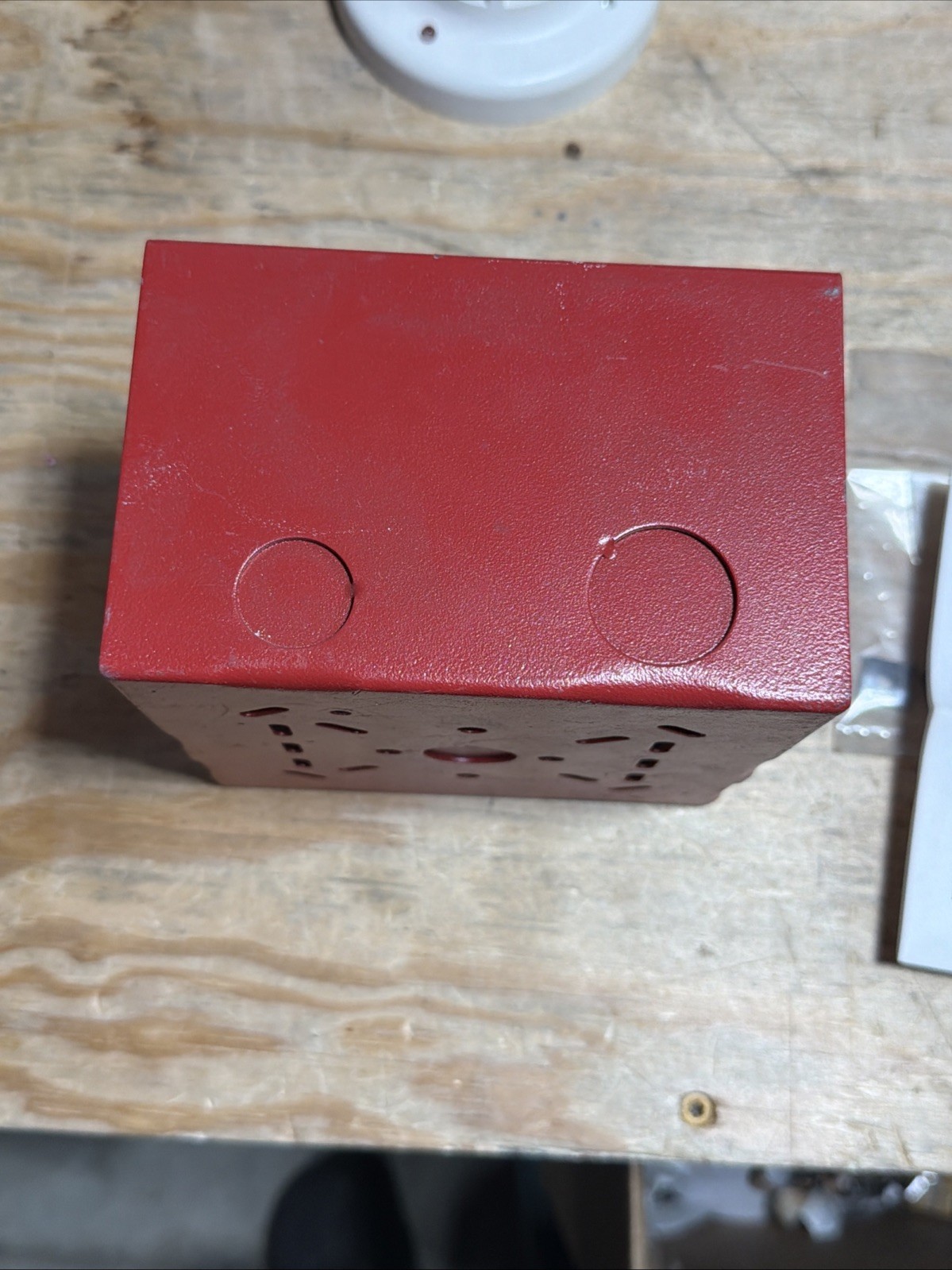 Wheelock SBB-R Surface Mount Steel Backbox Enclosure, Red Open Box
