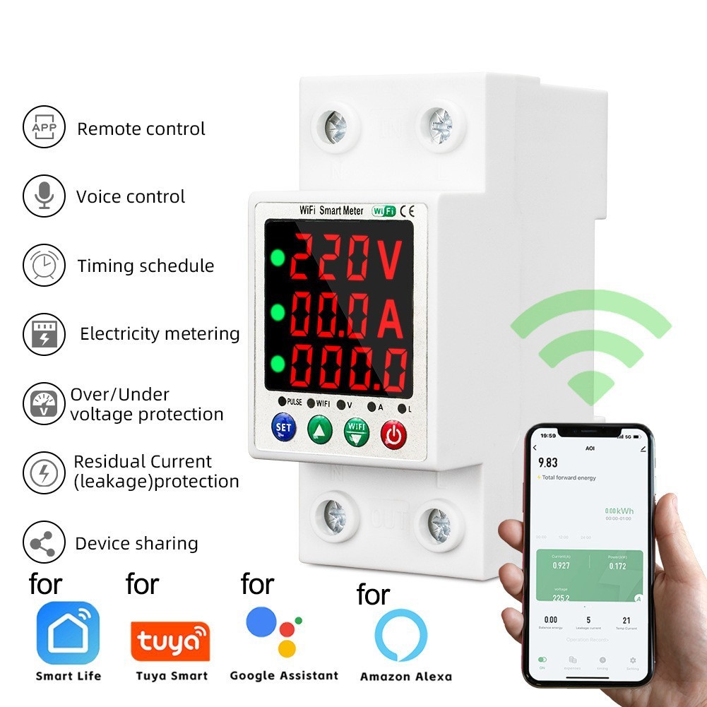 Auto Reset Voltage Protector with Dual Screen and WiFi for Business Use