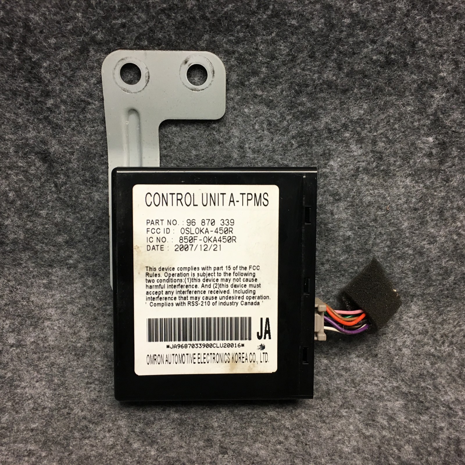 2008 Forenza Tire Pressure Monitor Module Control Unit 96870339 A-TPMS OEM 32748