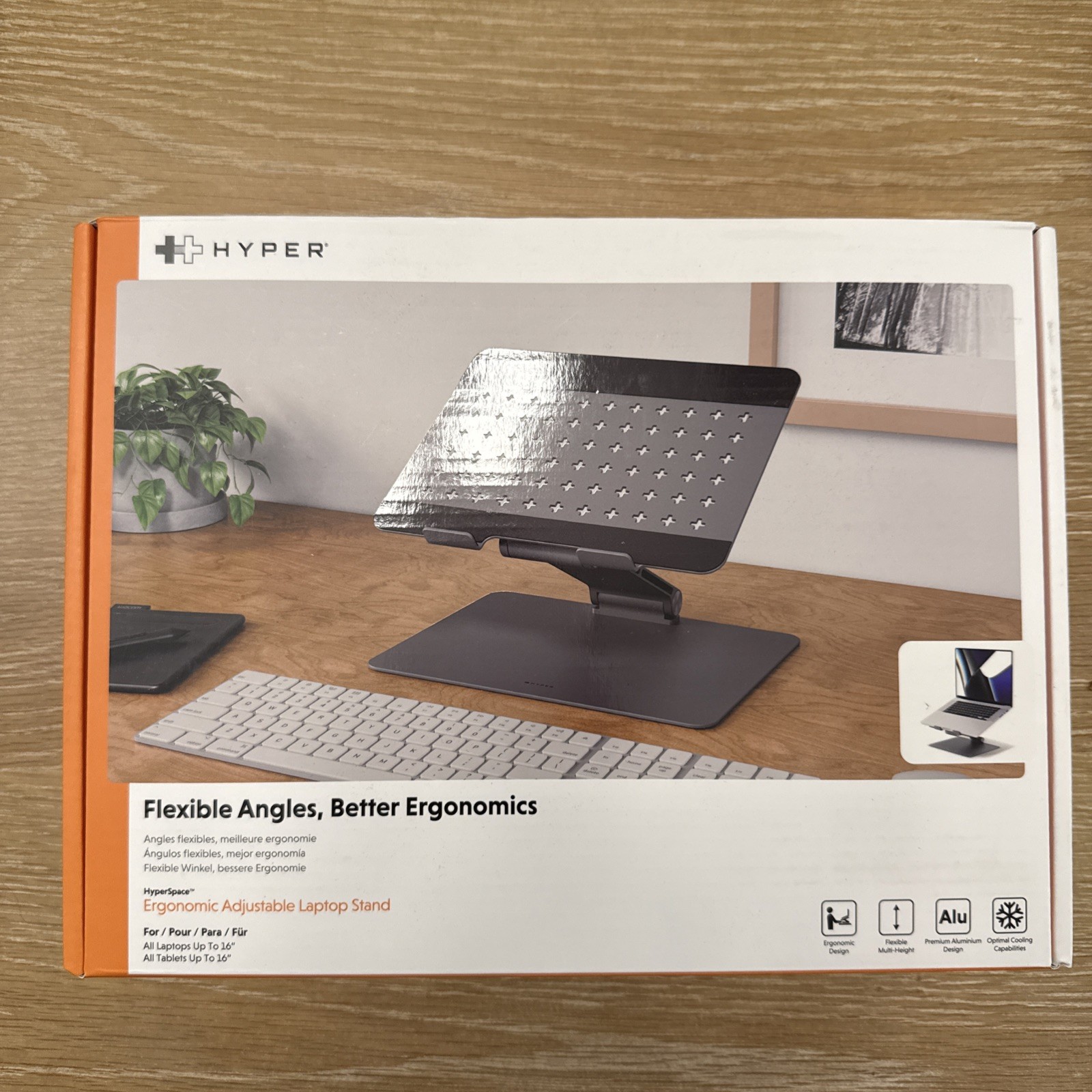 HyperSpace™ Ergonomically Adjustable Laptop Stand - Space Grey - Targus - New