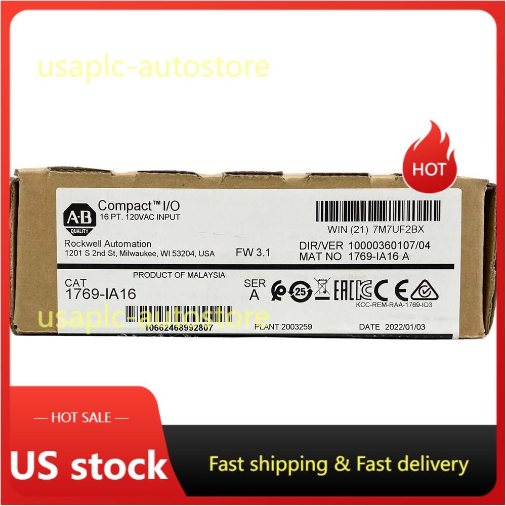 New Allen Bradley 1769-IA16 CompactLogix 16pt 120VAC Input SER A US Free Tax