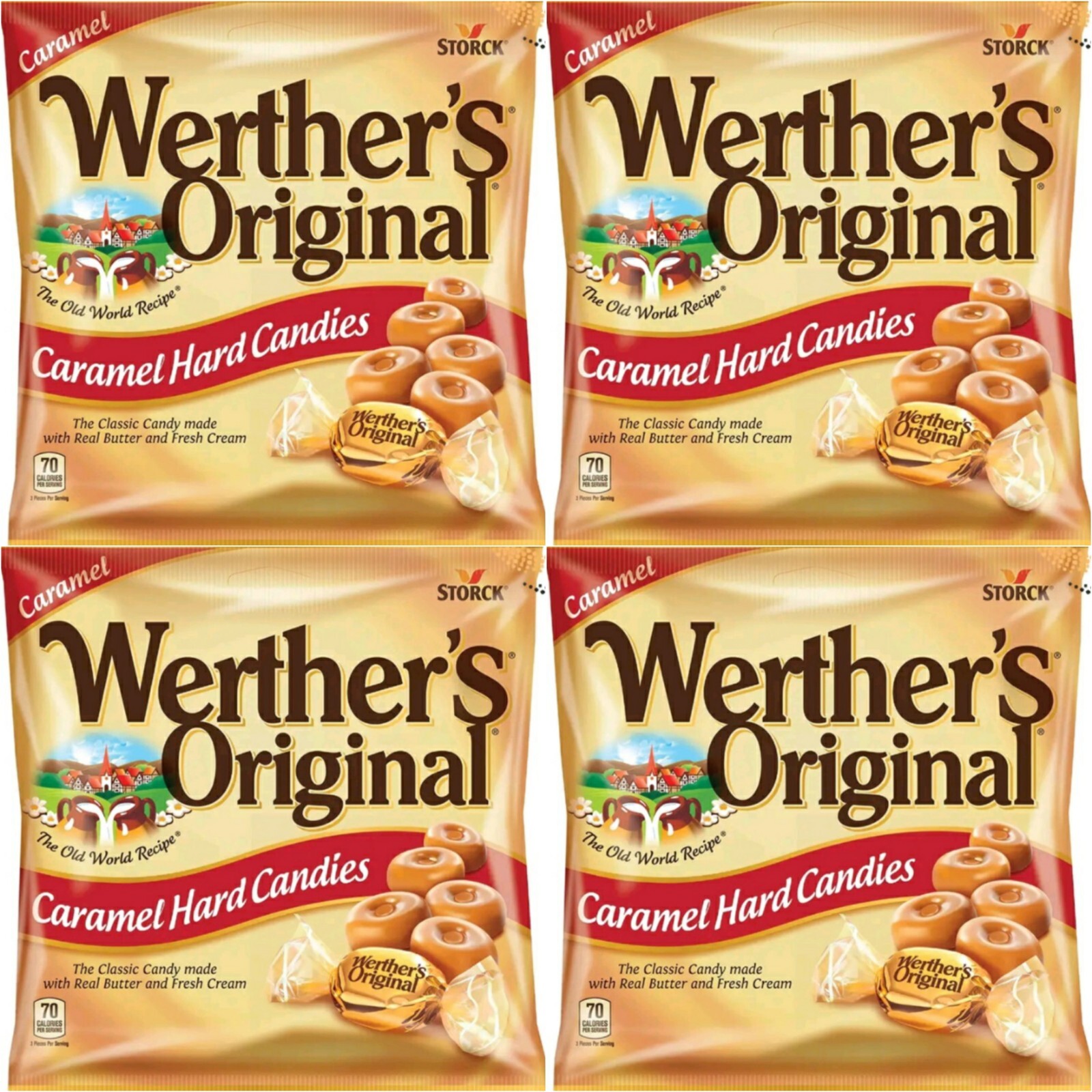 1 X Bag Werther's Original Caramel Flavor Hard Candies 2.65oz Fast Shipping!