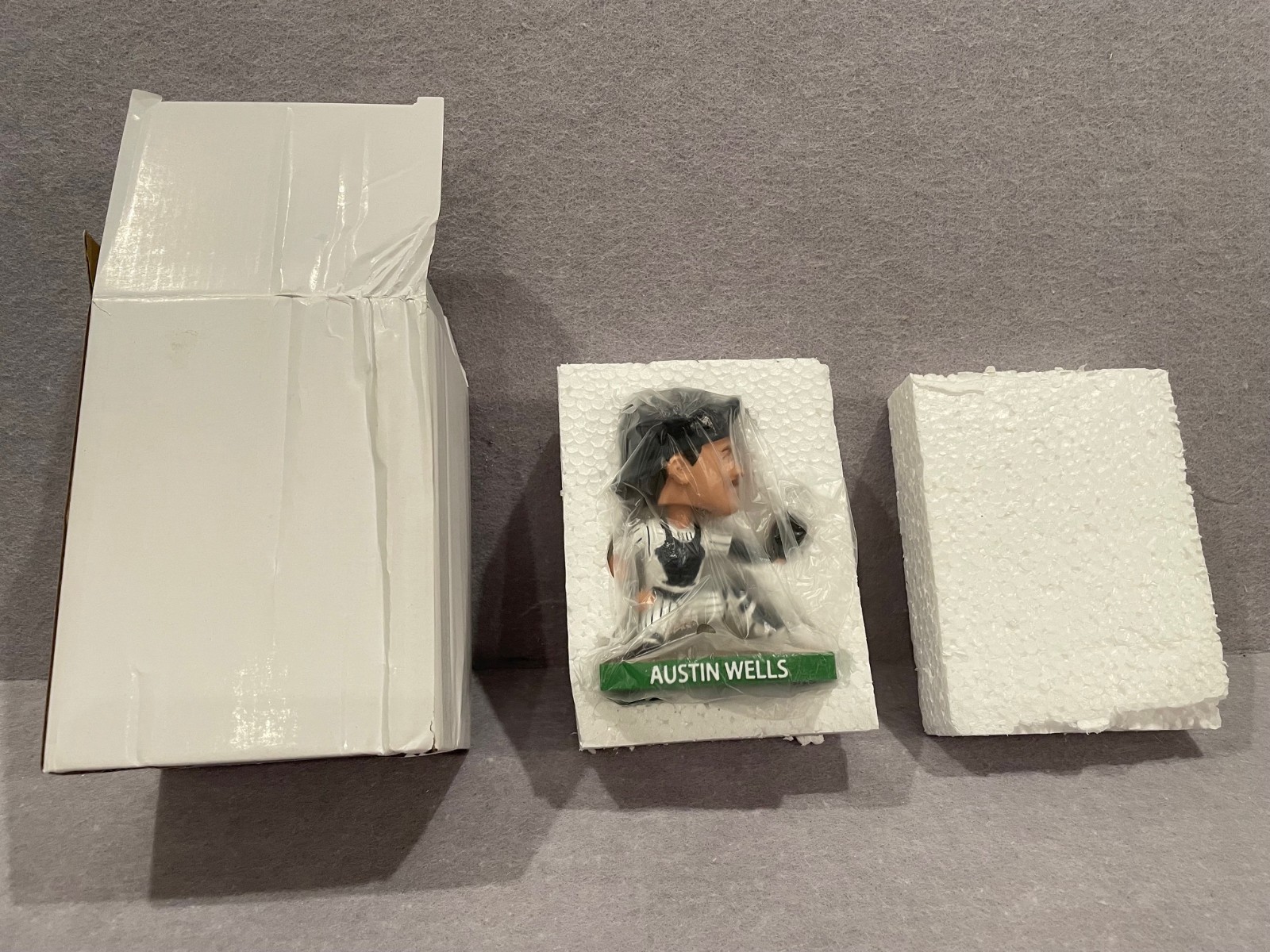 NEW IN BOX RARE AUSTIN WELLS YANKEES BOBBLEHEAD 8/30/2025 TARPOONS