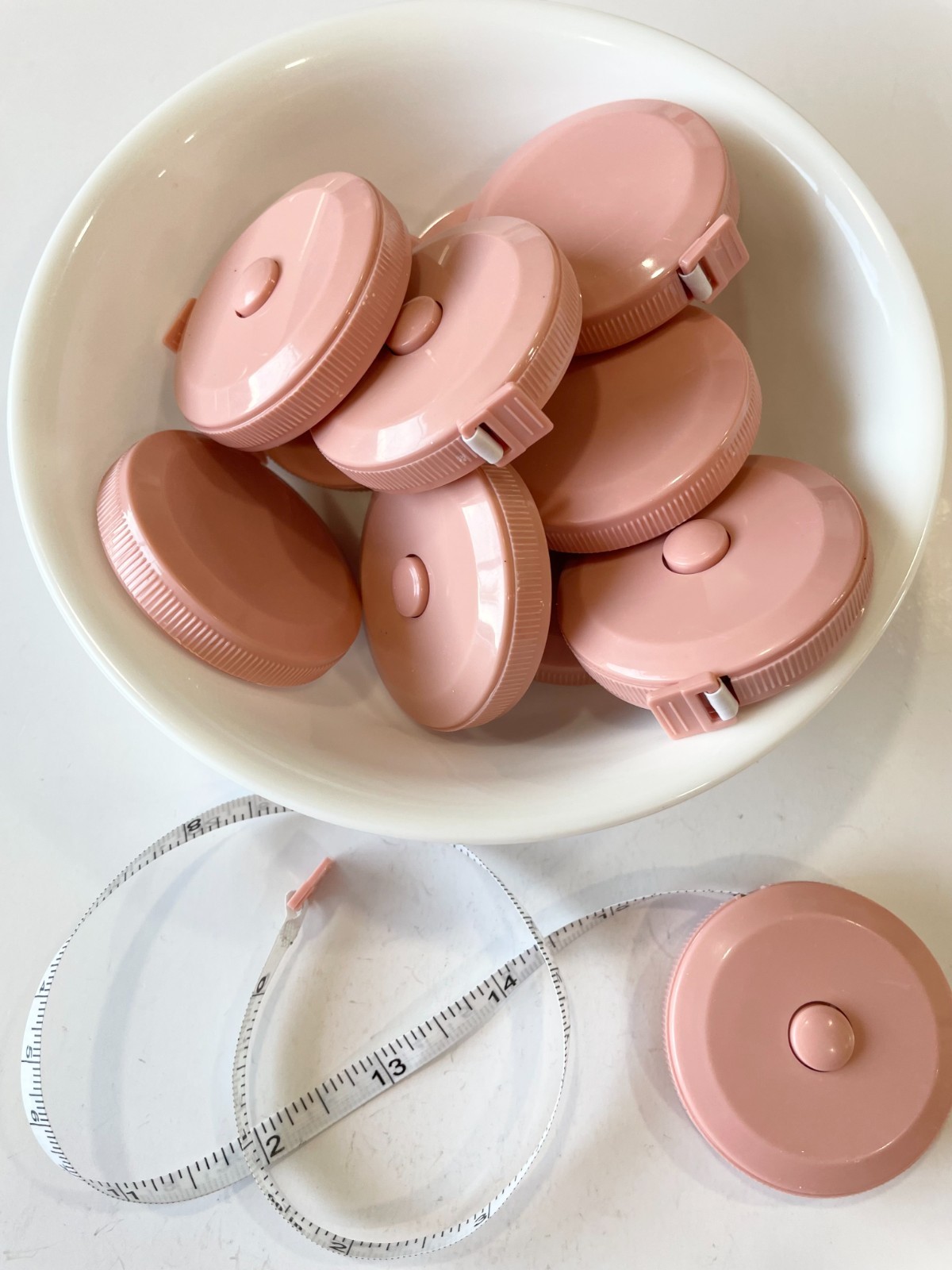 5' PINK Plastic TAPE MEASURE Double Sided Retractable for sewing beading J17