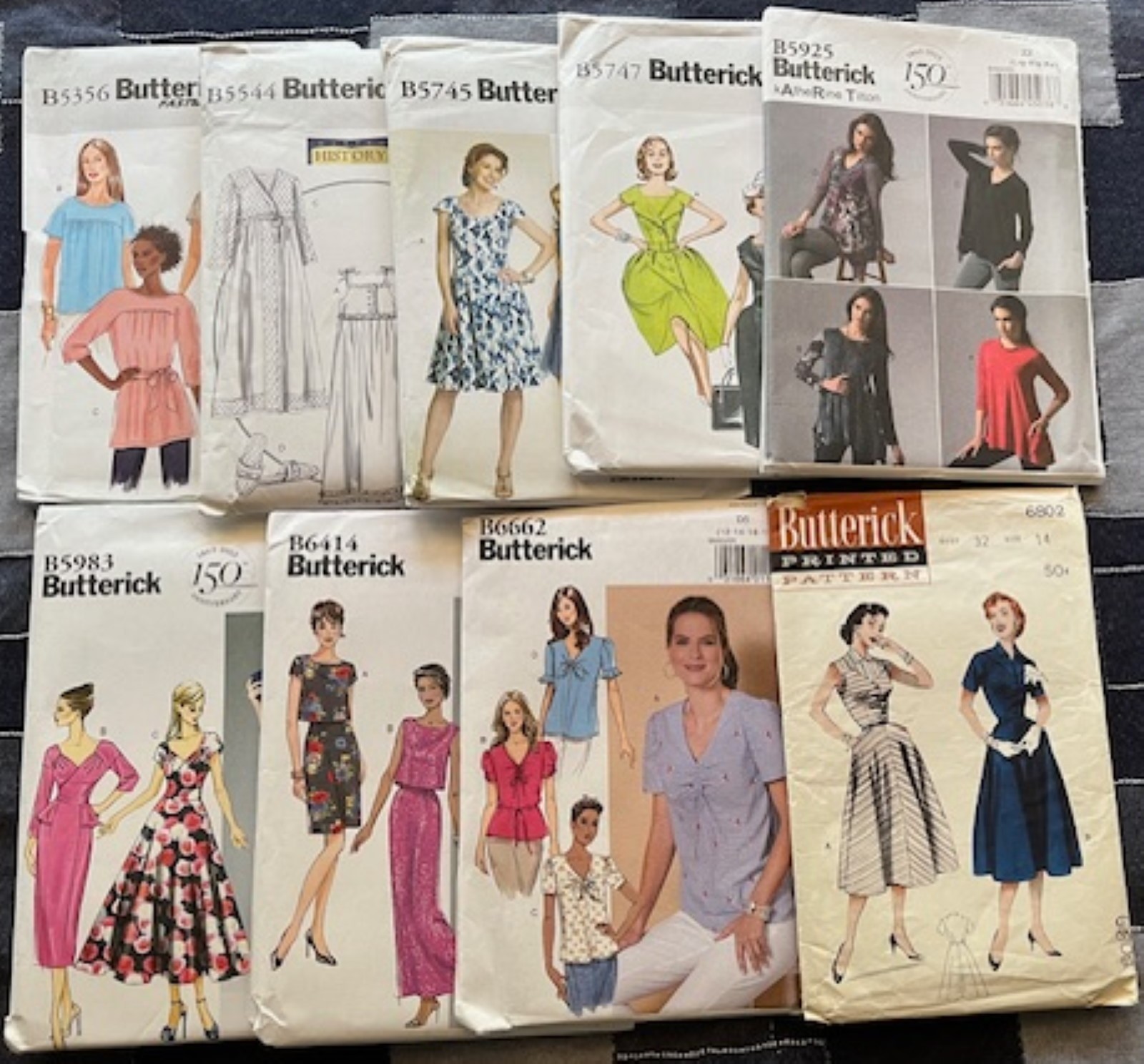 Butterick 5356-6802 Patterns New Uncut Complete except 6802 from 1955 is cut
