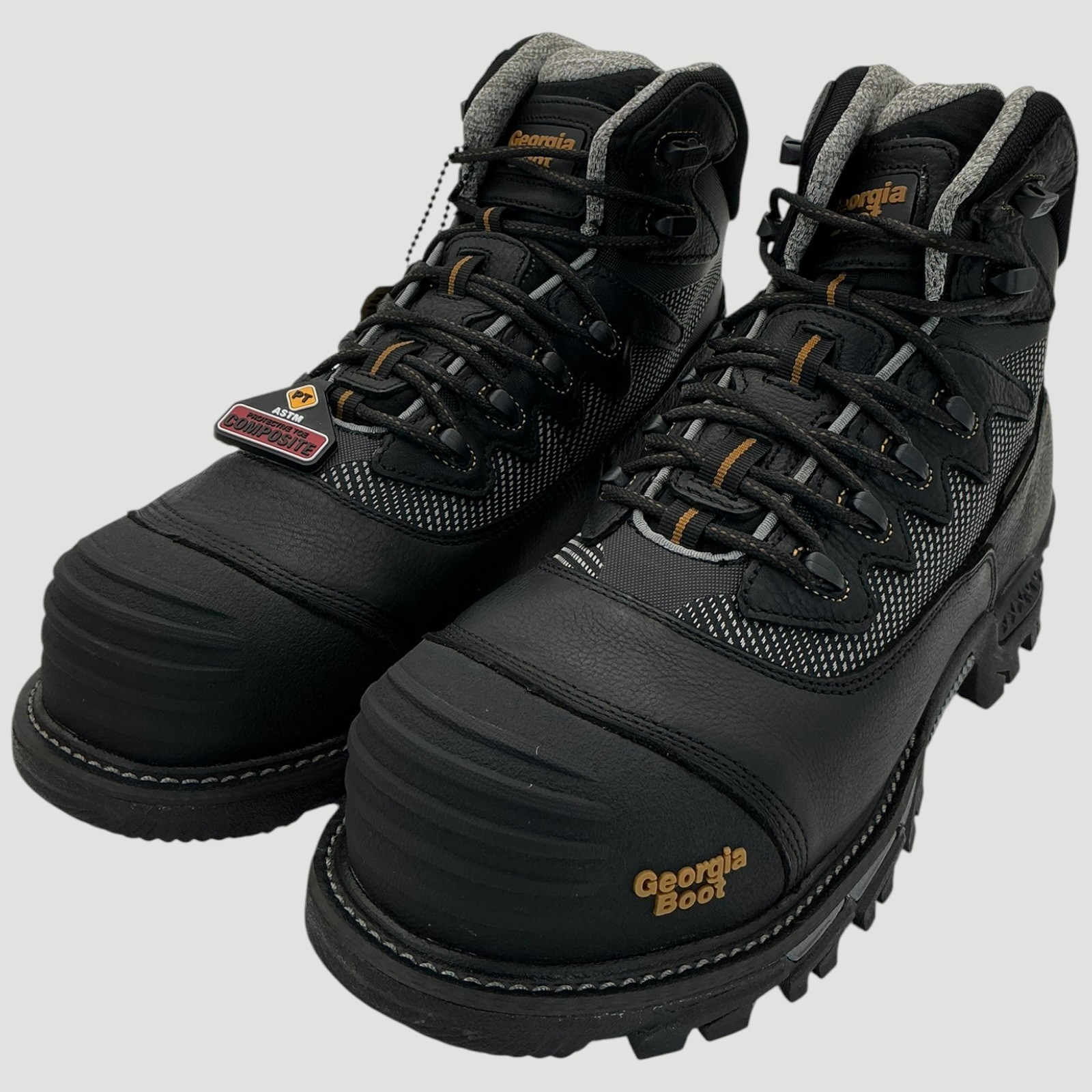 Georgia Boot Rumbler Composite Toe Waterproof Men's Size 9.5 Black Work Boot NIB