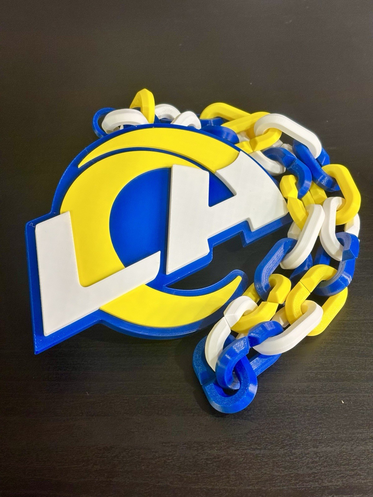 🔥Los Angeles Rams Oversized Pendant Fan Chain Necklace 3d Printed!!