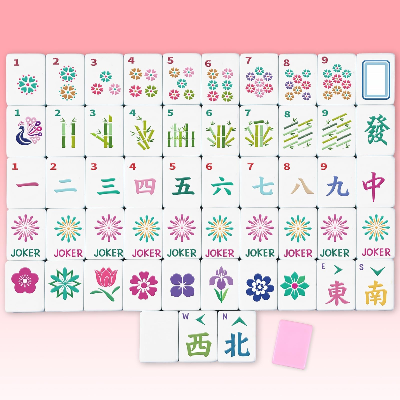 Arrowbash American Mahjong Set Only with 160 Mahjong Tiles 1.2-inch American ...