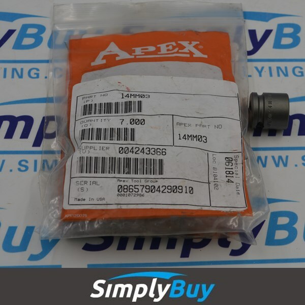 14MM03 Apex 14mm Metric Short Socket, 3/8'' Square Drive