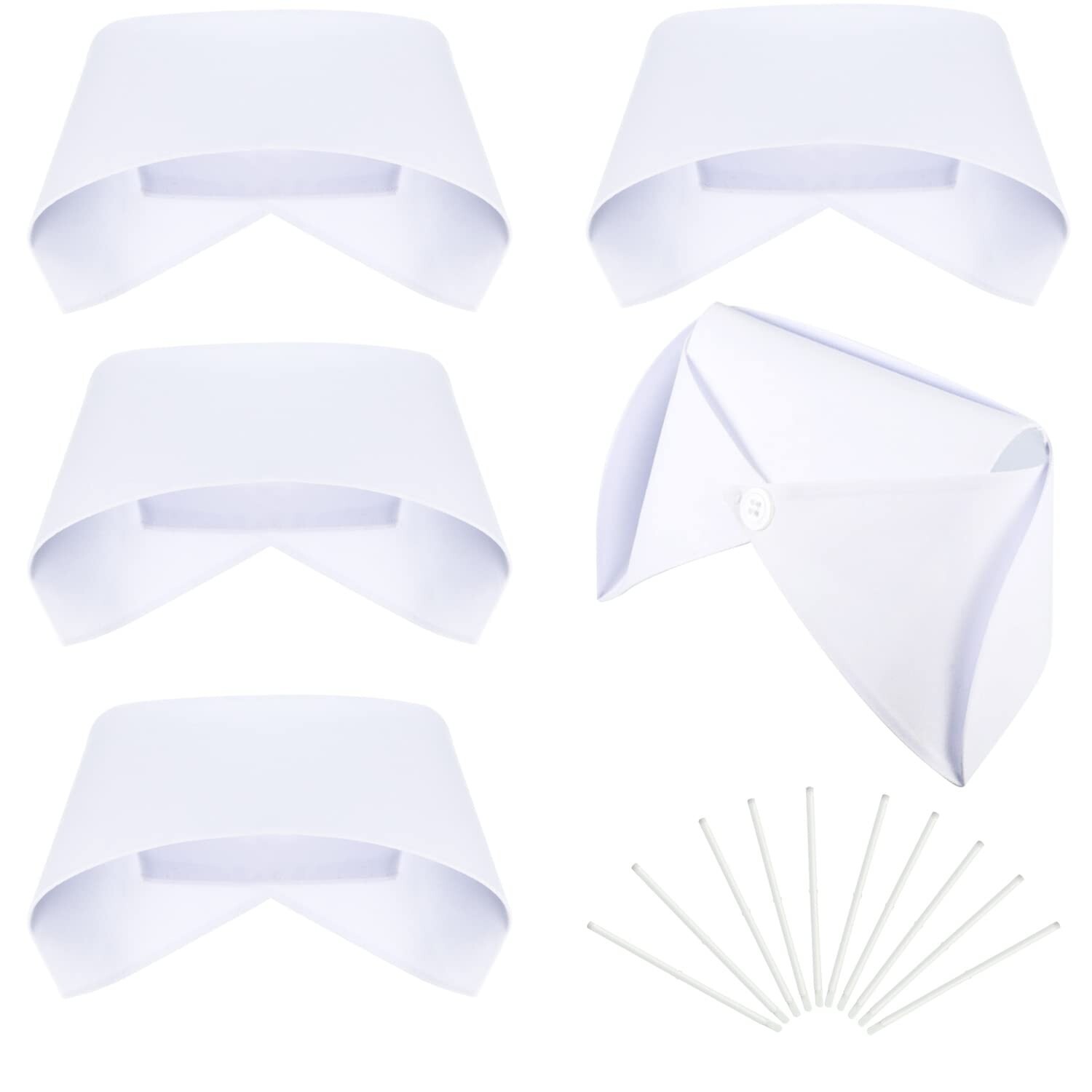 WILLBOND 15 Pcs Nurse Hat Nursing Caps with 10 Pins White Vintage Nurse Hat C...