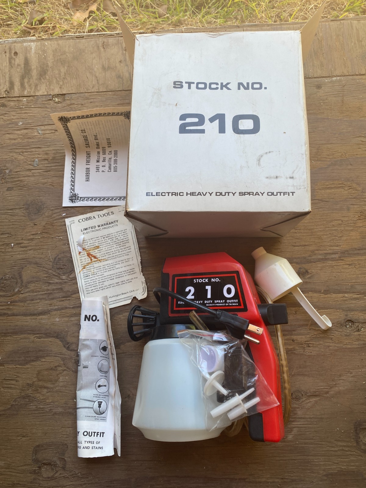 Vintage Stock No 210 Electric Heavy Duty Spray Outfit Paint Sprayer
