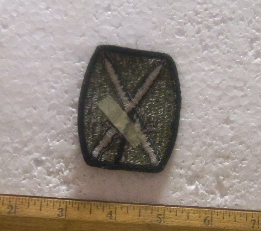 US Army – 10th Infantry Division – Subdued Embroidered Patch (NOS)