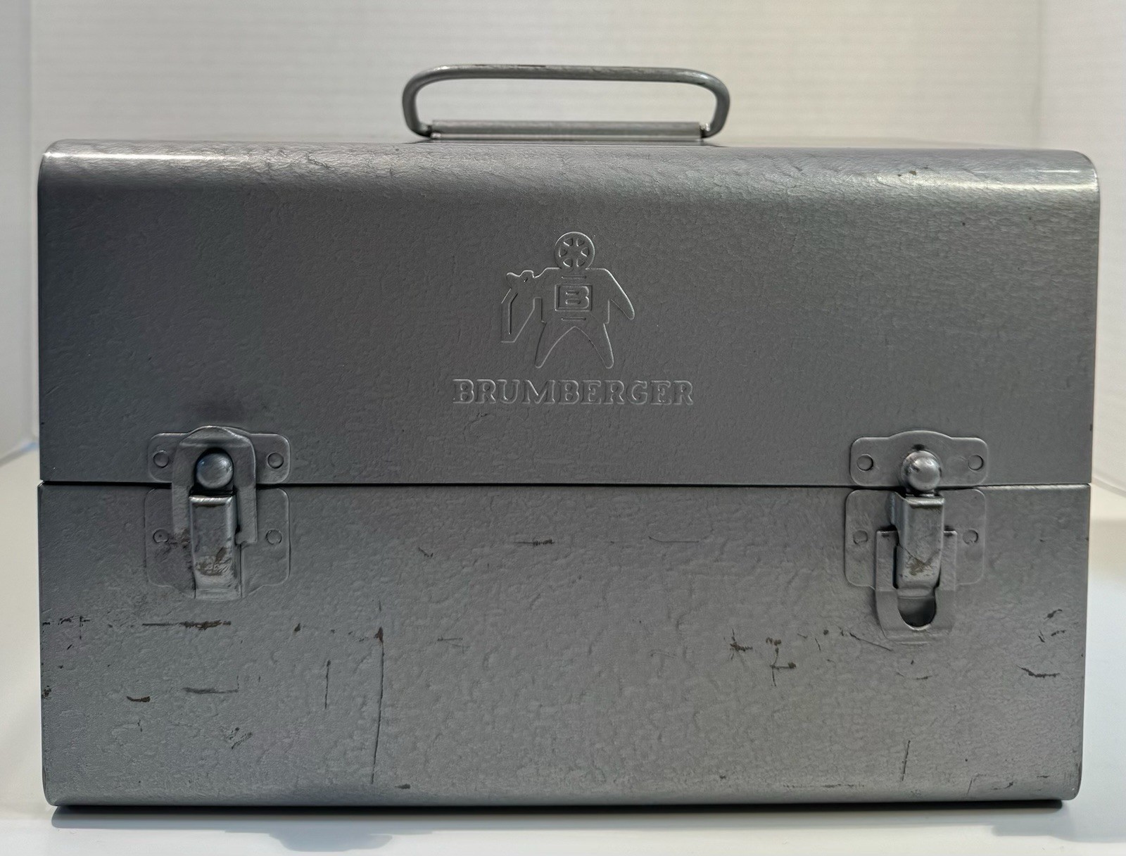 Vintage Metal film reel storage case by Brumberger