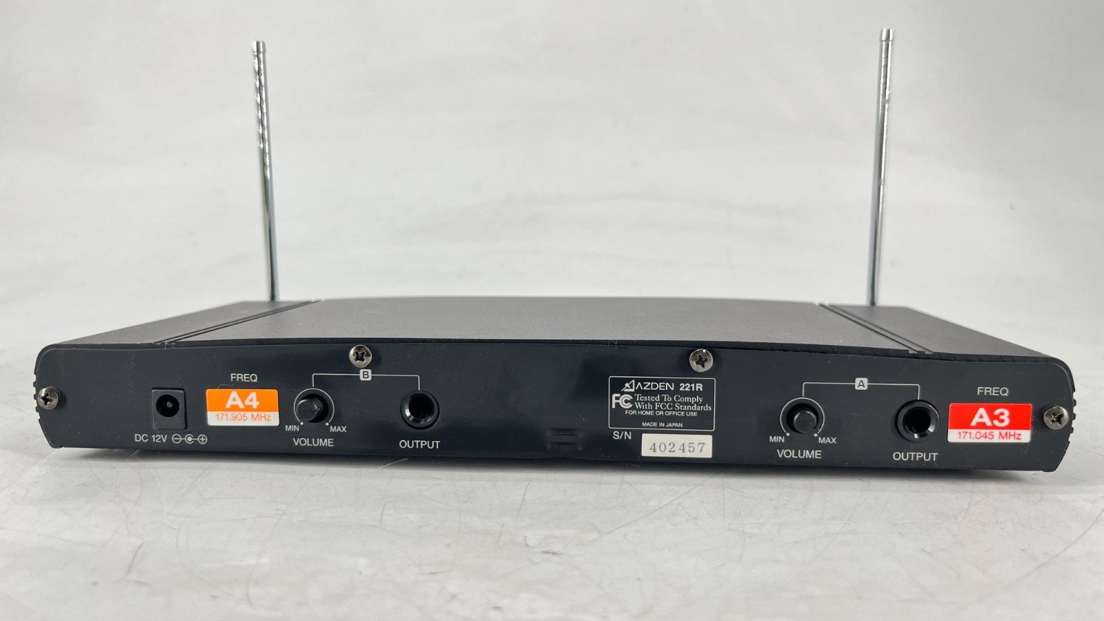Azden Discrete 2CH VHF Receiver 221R