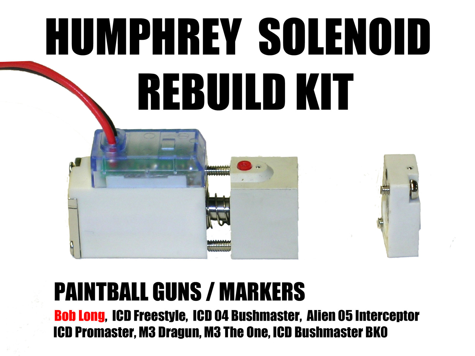 Paintball Bob Long Intimidator HUMPHREY SOLENOID Rebuild Kit Parts Noid
