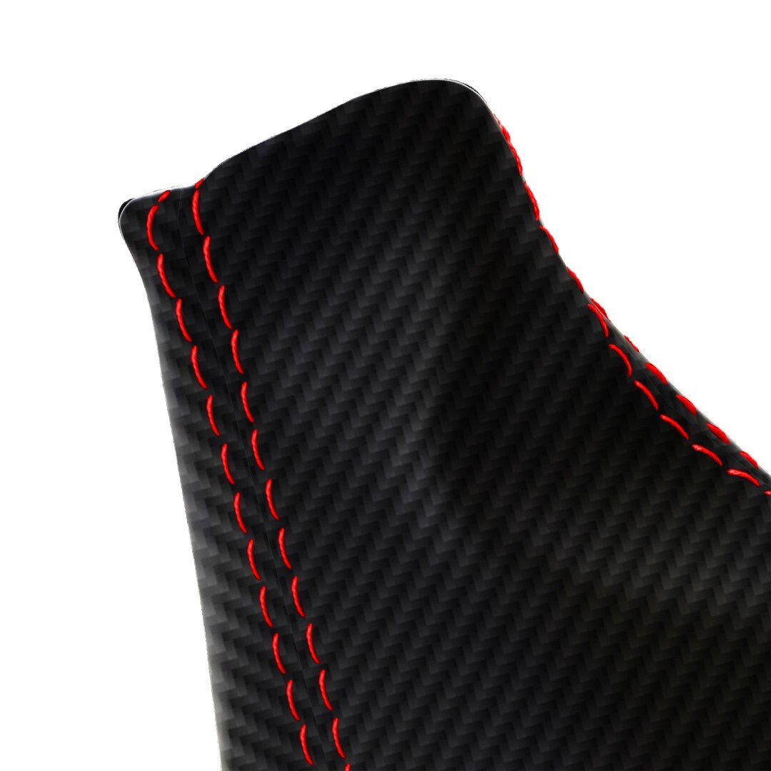 Manual Shift Boot Carbon for Chevrolet Sonic 2012-2016 Red Stitch