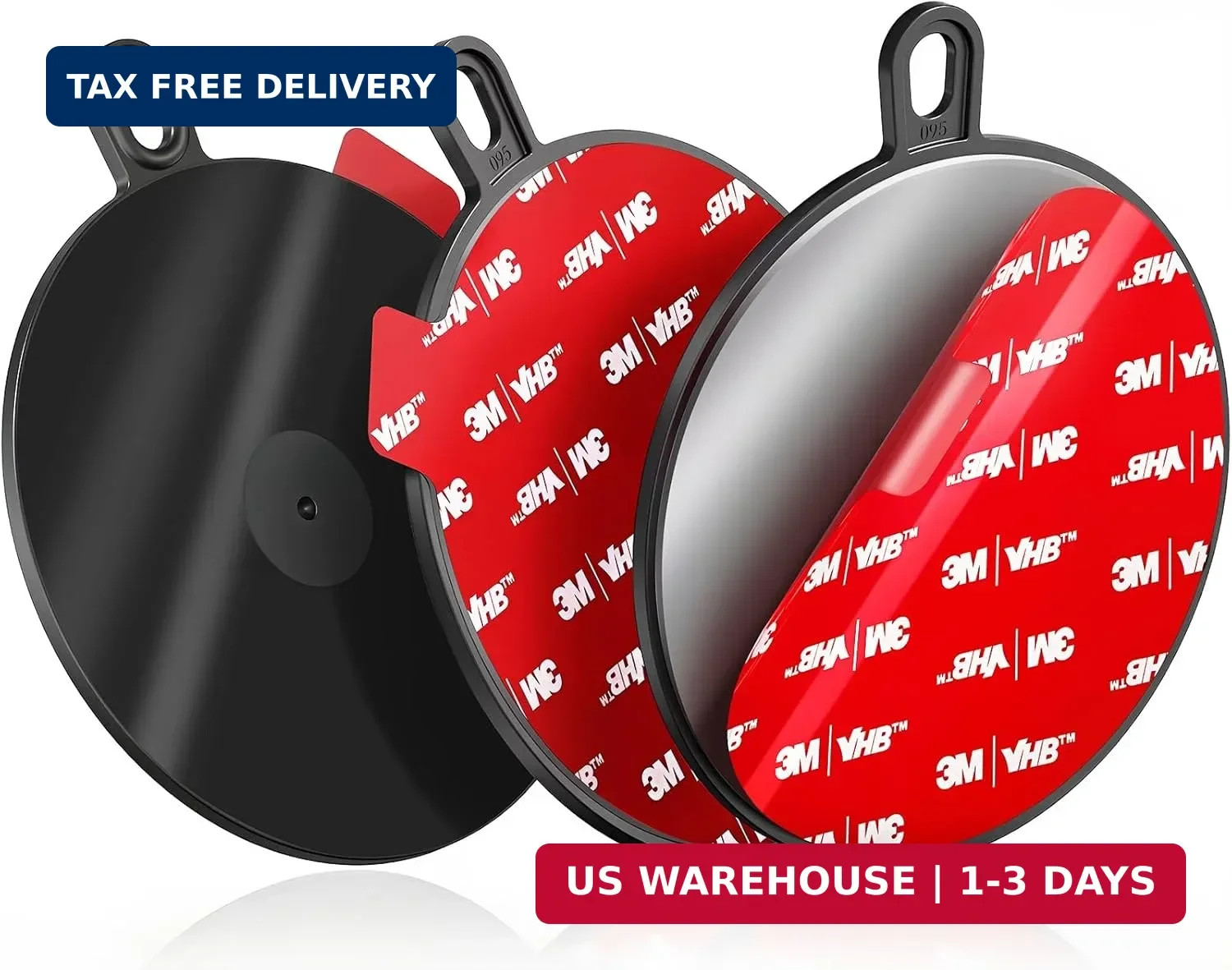 Dashboard Pad Mounting Disk for Suction Cup, 95mm (3.74") Heat Resistant Adhesiv