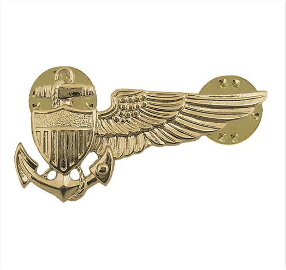 GENUINE U.S. NAVY BADGE: BALLOON PILOT - REGULATION SIZE