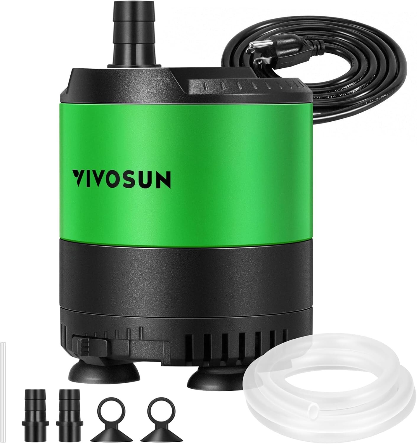 Vivosun 210 Gph 10w Submersible Water Pump,w/ Adjustable Water Flow,4.9ft Tubing
