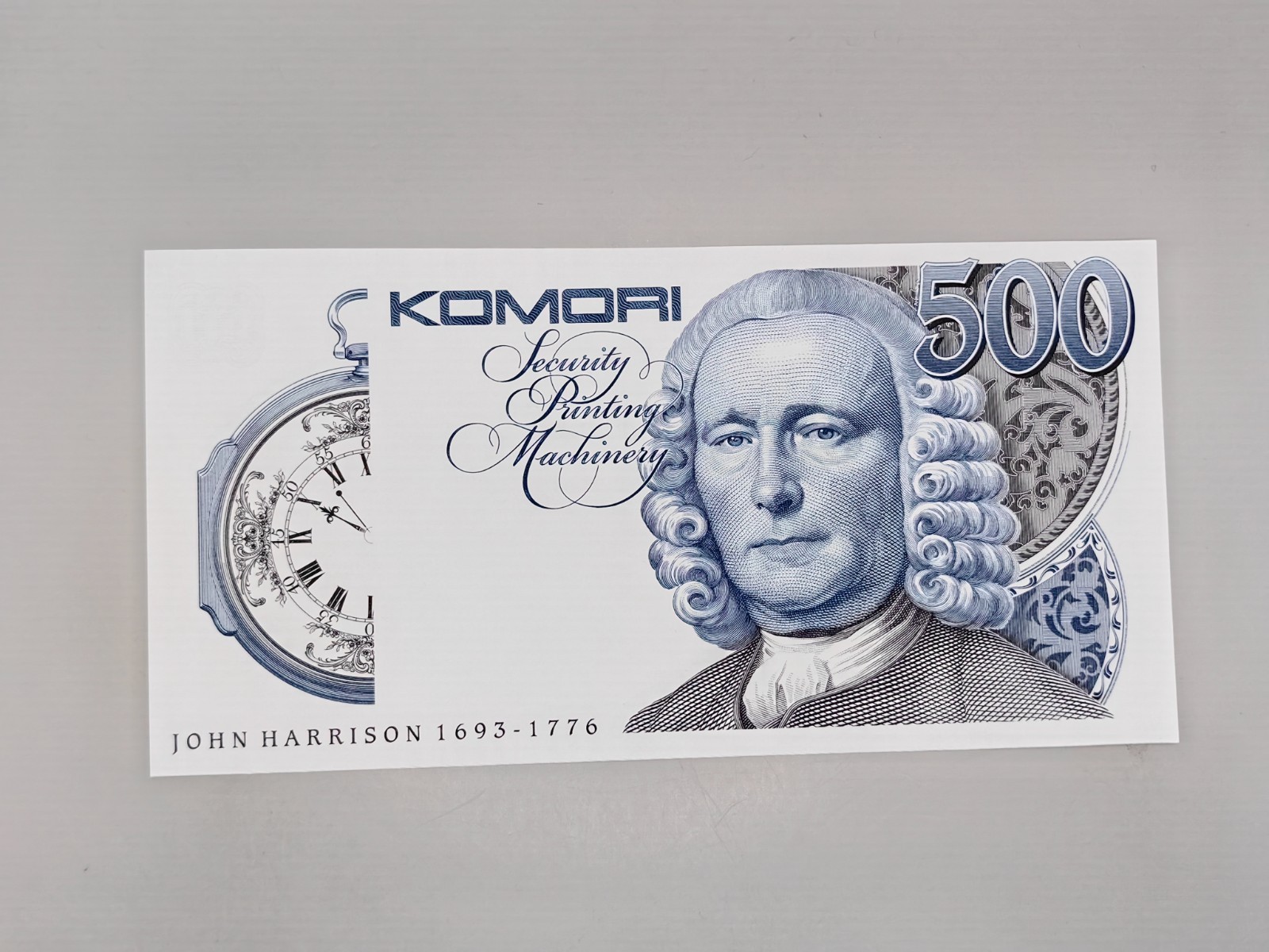 KOMORI Test Grade INTAGLIO Specimen H4 John Harrison RARE