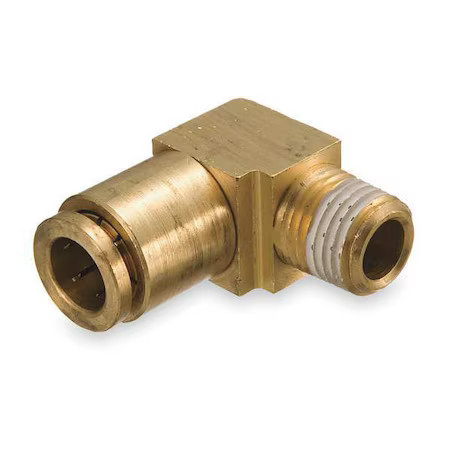Weatherhead 1869X6x8 Elbow, Brass, Push-Fit3/8In, Nptf1/2In