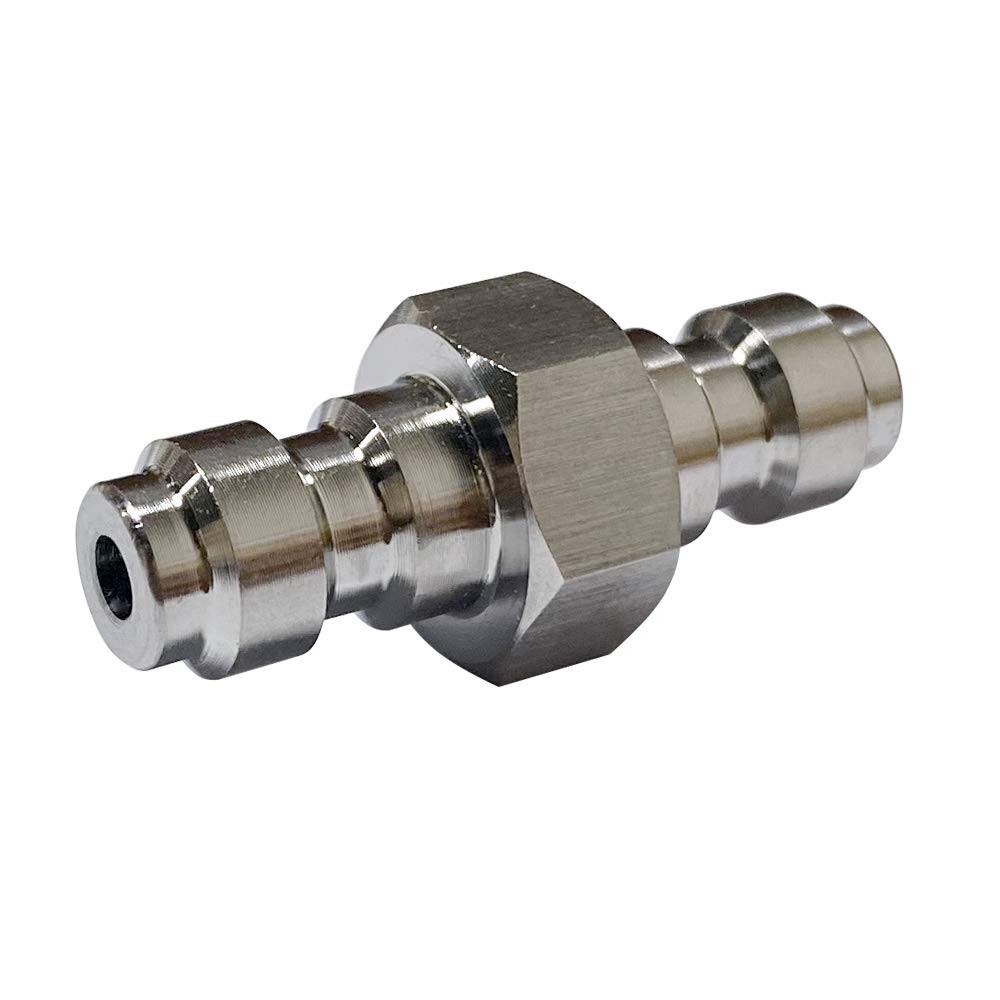 HMKUGO Double Male Quick-Disconnect Coupling Adapter, Stainless 8mm, 1 PCS