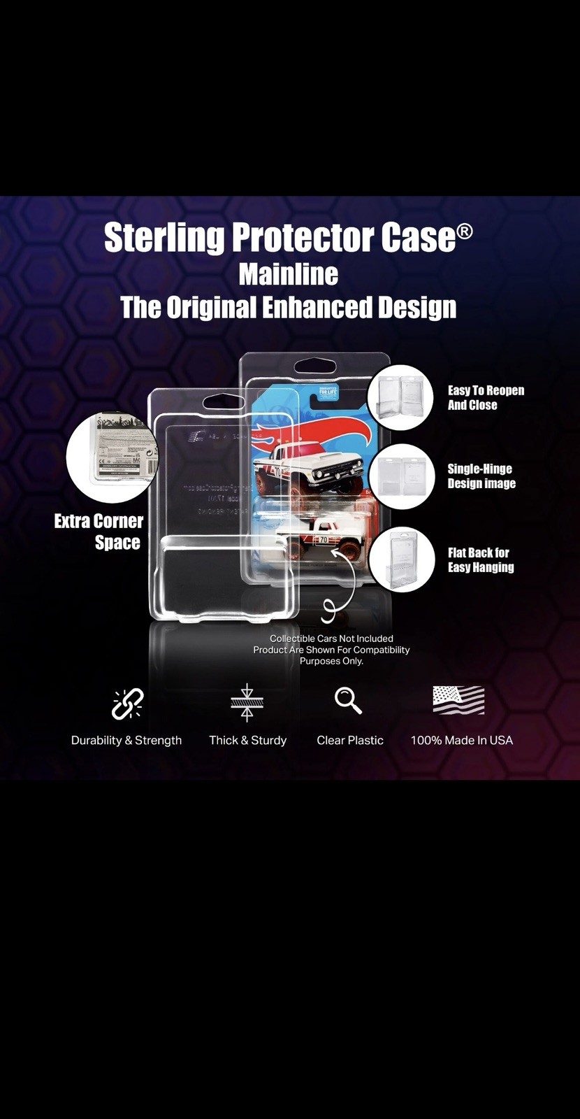 Sterling Protector Case Mainline 6 Pack Gift Box for Hot Wheels & Matchbox Basic