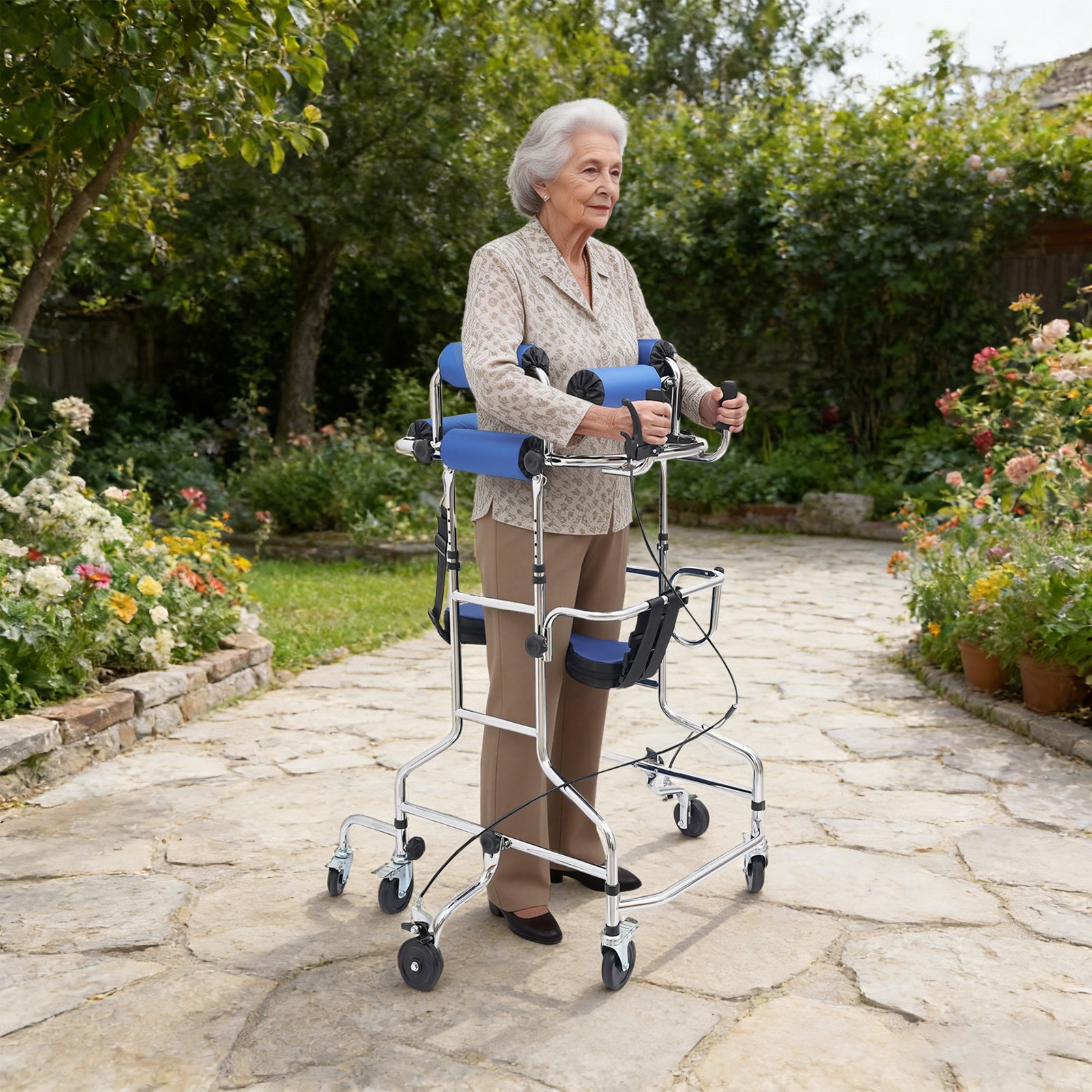 Adult Walker Adjustable Height Walking Aid Adult Standing Walker Aid For Woman ﻿