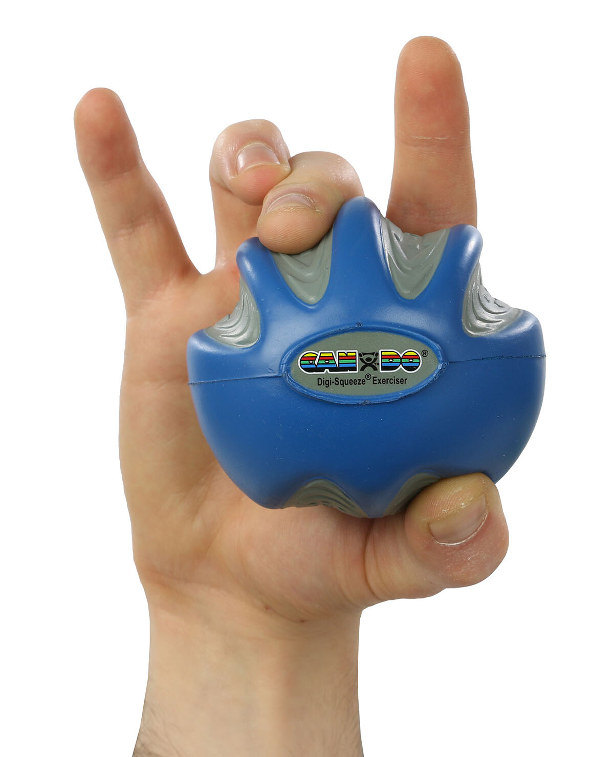 CanDo Digi-Squeeze hand exerciser - Large - Blue, firm