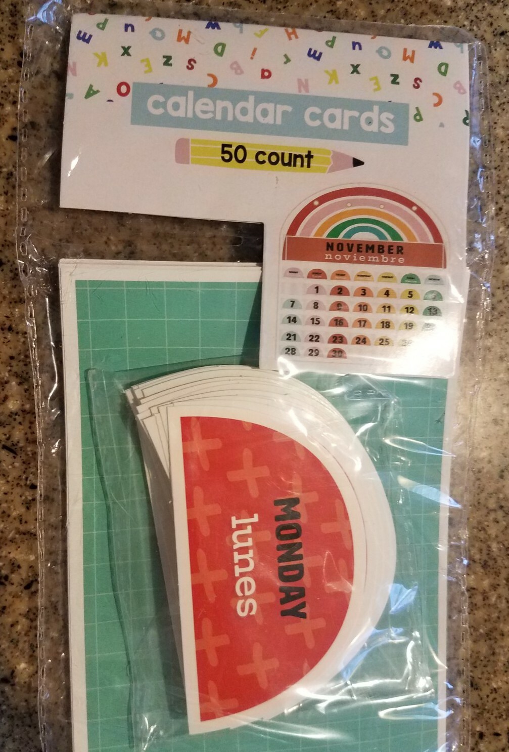 NEW Horizon Group USA 50 Count Calendar Cards Teacher Supplies