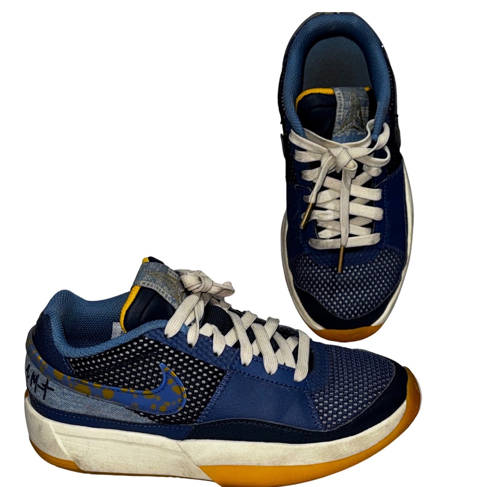 Nike Ja 1 Mystic Navy (GS) Kids Shoes Denim Basketball Sneakers Size 3.5Y