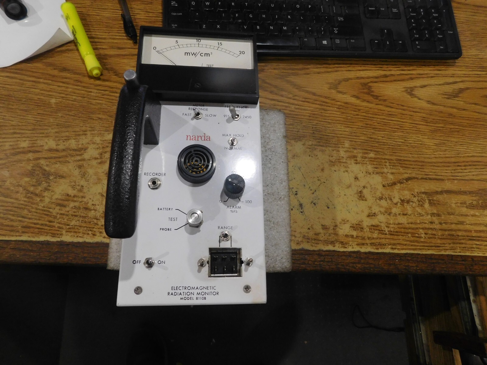 Narda Model:  8110B  Electromagnetic Radiation Monitor.