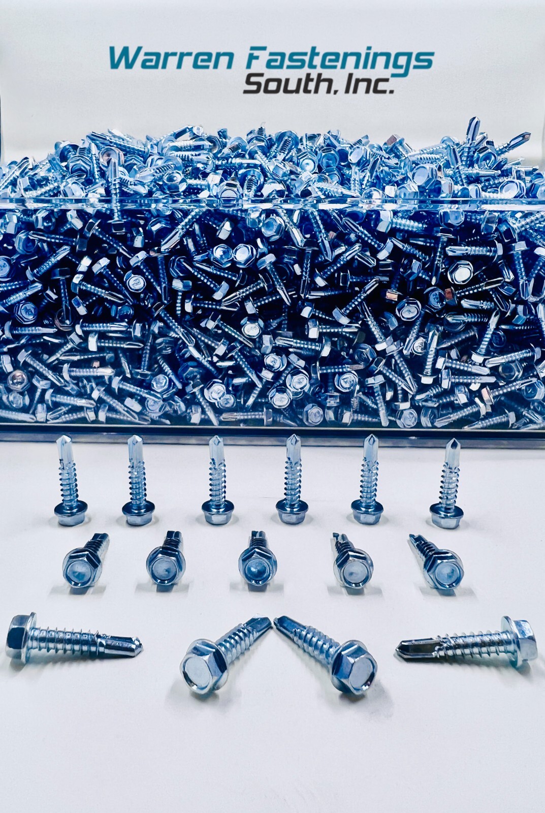 8 X 1/2 Hex Washer Head Self-Drilling Tek Screw #2 Point 2500 Pieces