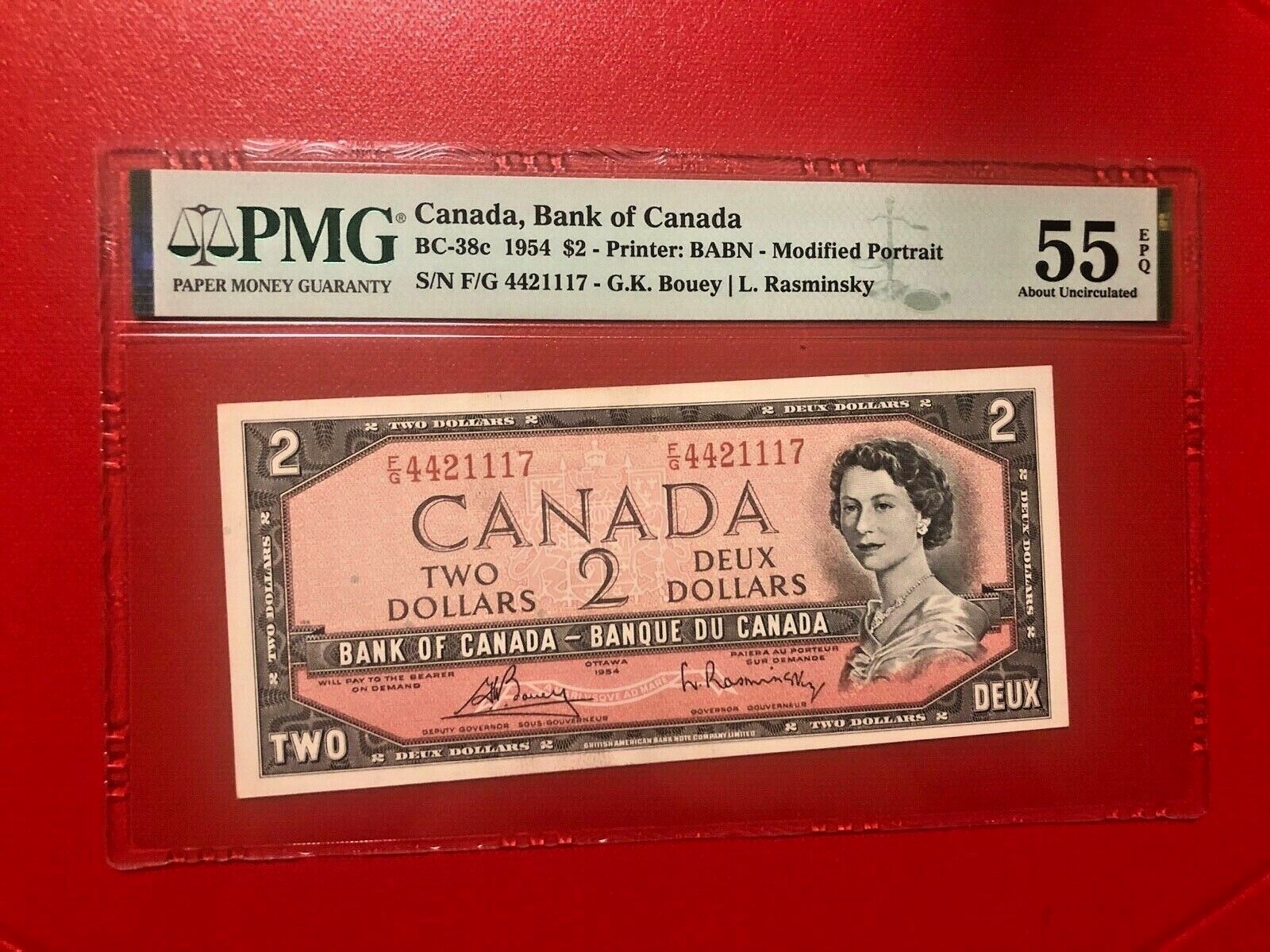 1954 CANADA $2 G.K.BOUEY L.RASMINSKY PMG 55 EPQ