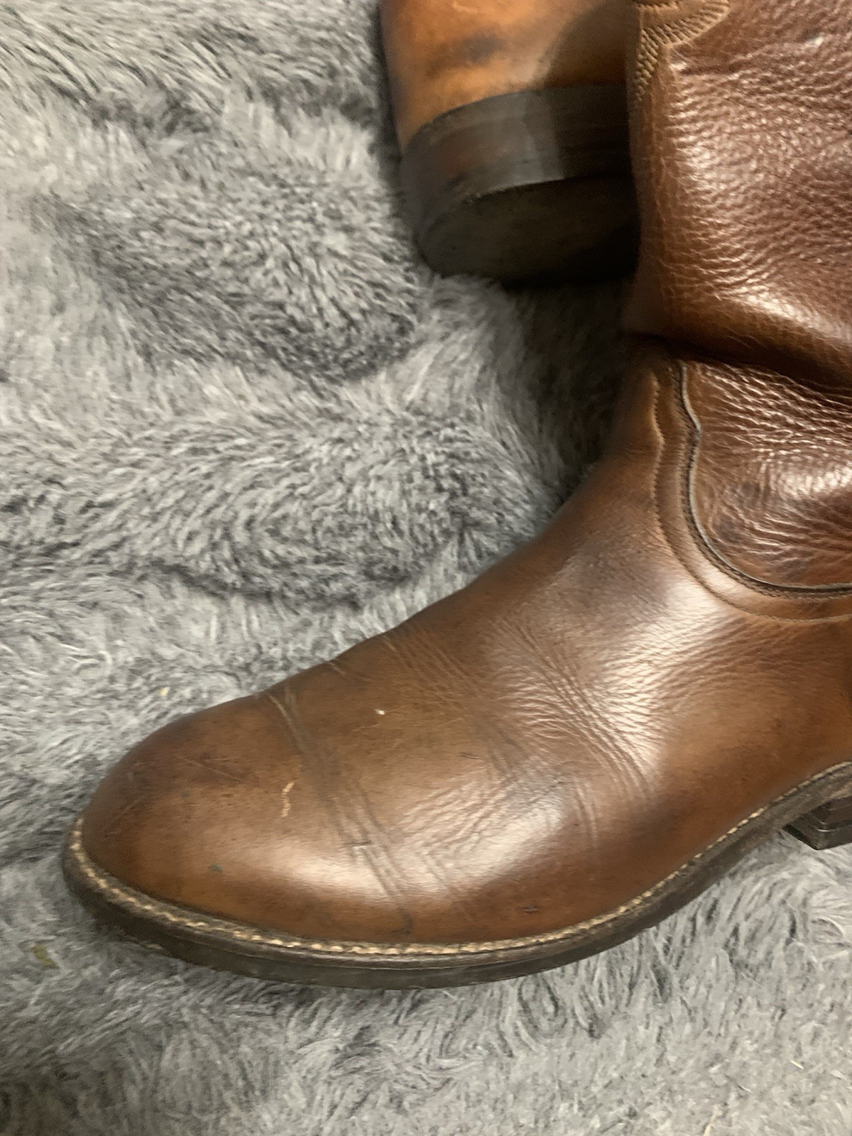 8 EE Lucchese 2000 Brown Leather Classic Cowboy Rodeo Boots