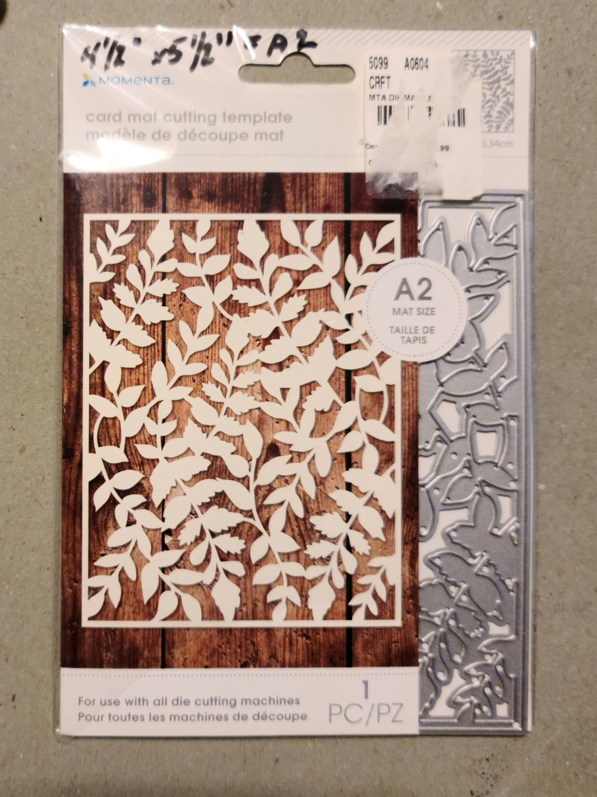 Momenta Card Mat Cutting Template A2