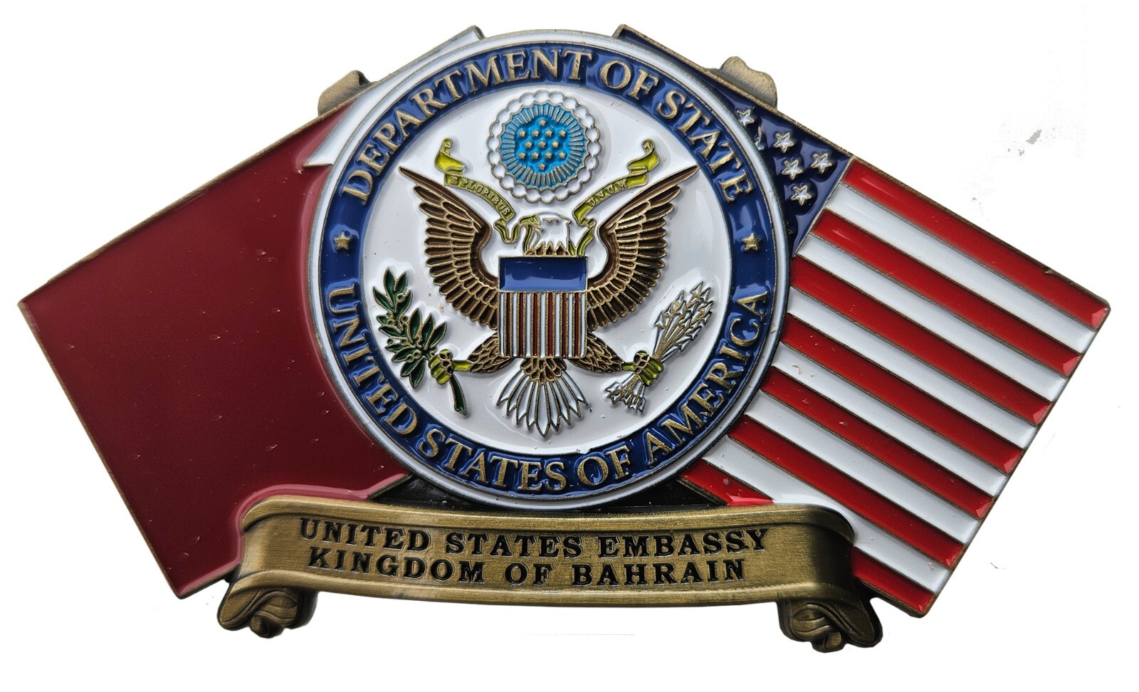 US STATE DEPT US EMBASSY KINGDOM OF BAHRAIN COMMEMORATIVE CHALLENGE COIN 200