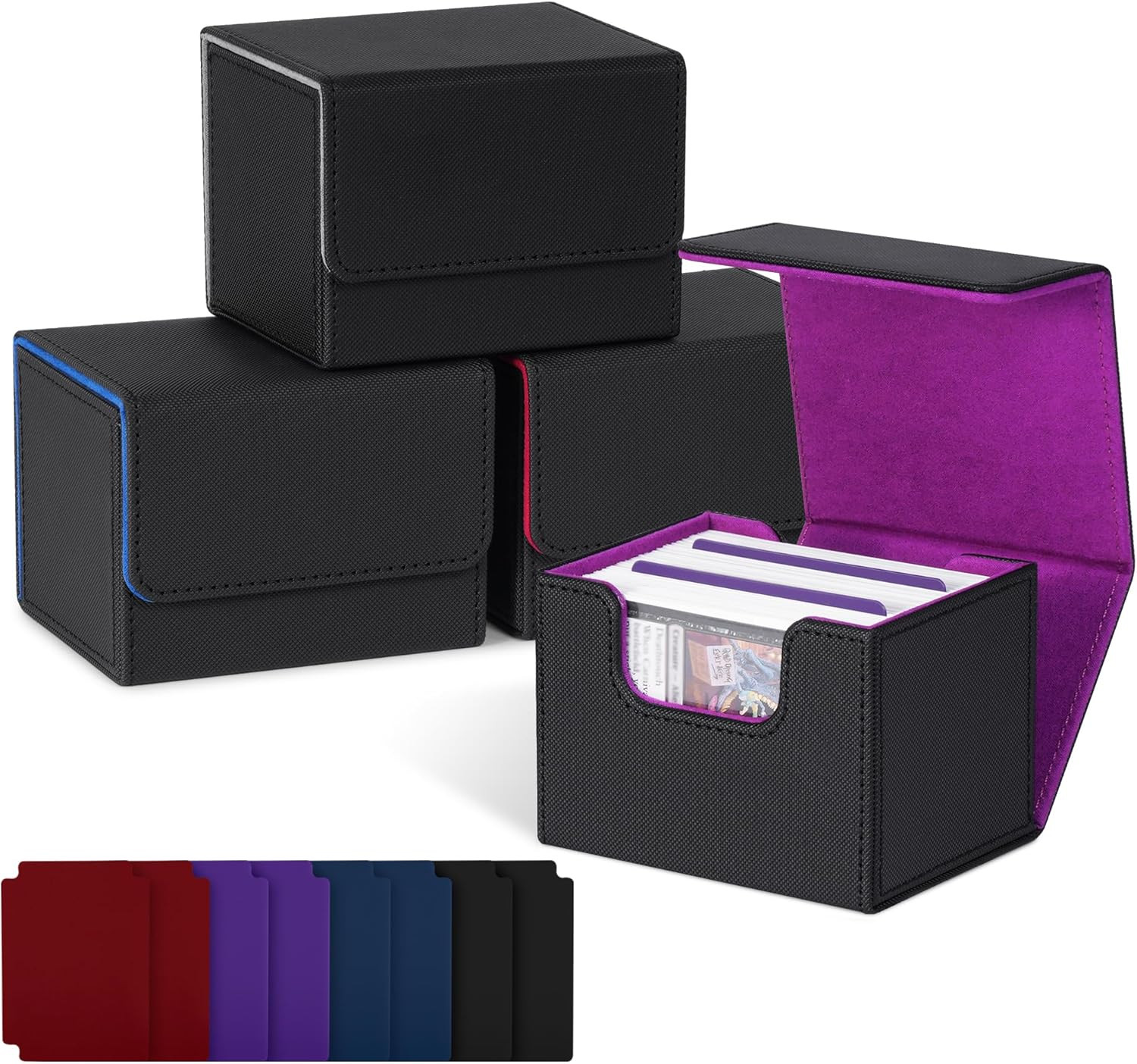 Card Deck Box for Trading Cards, MTG Commander Deck Box Holds 120+ Single Sleeve