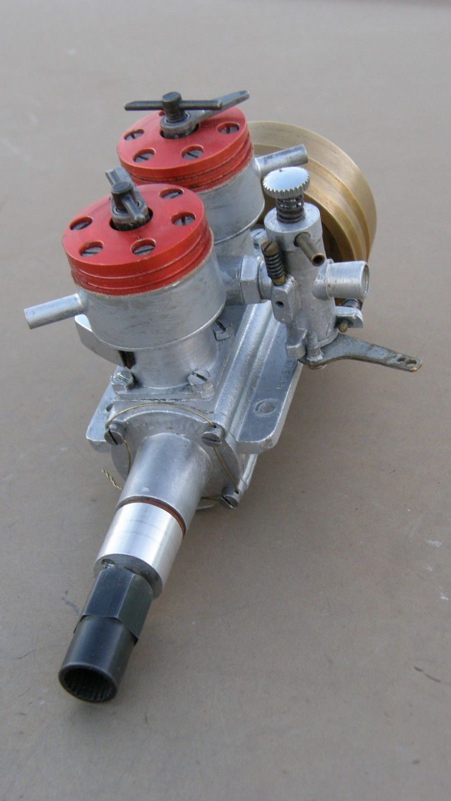 TAPLIN TWIN 8 C.C. MKII DELUXE MARINE GAS/NITRO DIESEL ENGINE w/ FLYWHEEL 1962