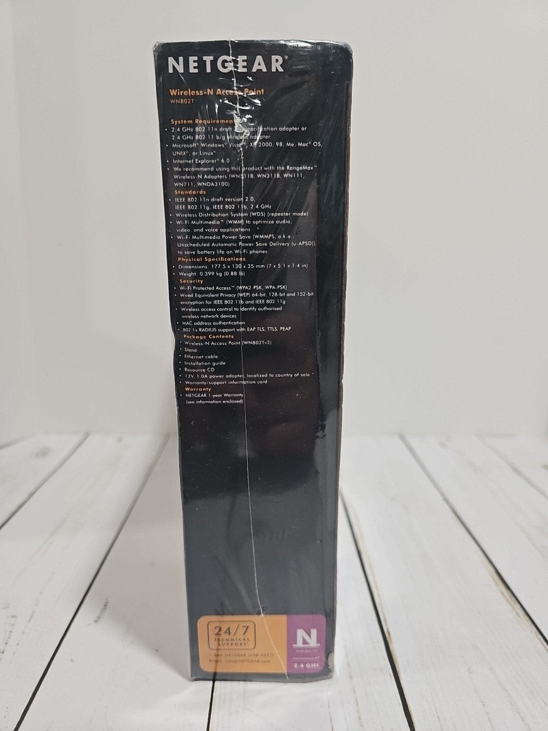 NIB NETGEAR WN802T v2 Wireless-N Access Point NEW & Sealed