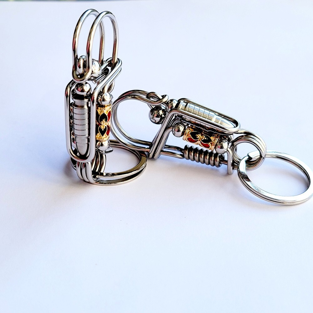Wire Snap Clip Hook Carabiner Car Key Ring Keychain Clasp DIY Gift for Women Men
