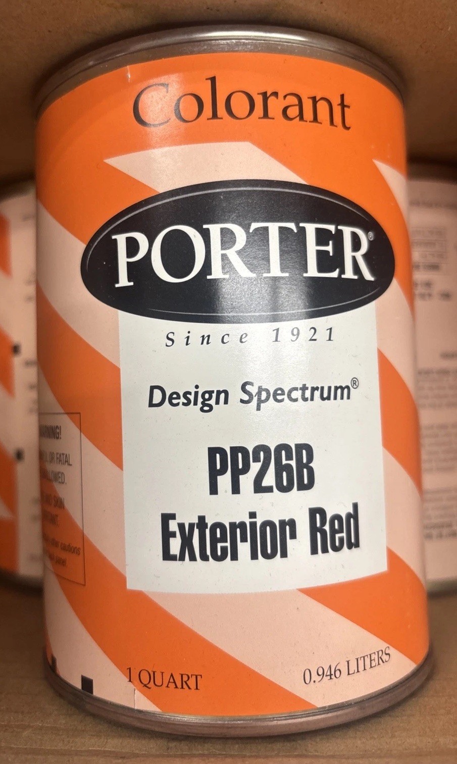 Porter Paint Colorant - Concentrate - PP26B - Exterior Red - Quart - Sealed